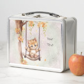 Kitten op een Swing Metal Lunch Box (In situ)