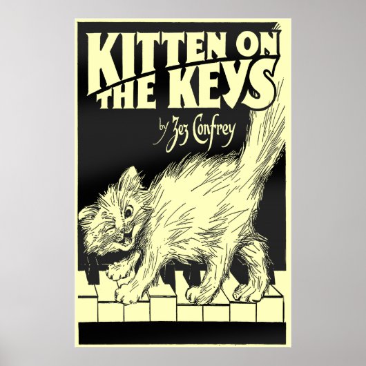 Kitten op het keys Huge Poster (Voorkant)