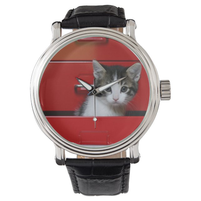 Kitten Peking Horloge (Voorkant)