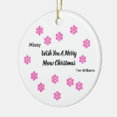 Kitten Photo Text Jingle Meows, Customize, Keramisch Ornament (Links)