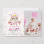 Kitten Pink Photo Invitation Anniversaire (Devant)