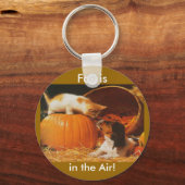 Kitten, pompoen en puppy sleutelhanger (Voorkant)
