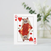 Kitten Queen of Hearts Briefkaart (Staand voorkant)