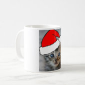 Kitten santa hat mok (Voorkant links)