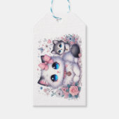 Kitten Schattigheid Overload: Sparkling-Eyed Cat & Cadeaulabel (Voorkant)