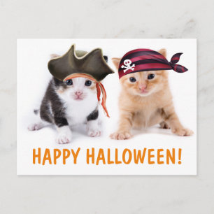 Kitten Sisters piraten Halloween Briefkaart