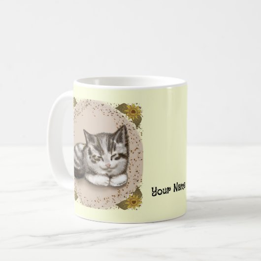 Kitten Slaap mok (Voorkant links)