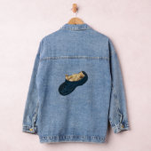 Kitten slapen in een croc schoen, Lady denim jas Denim Jacket (Hangar)