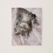 Kitten Sleeping op handdoek Legpuzzel (Verticaal)
