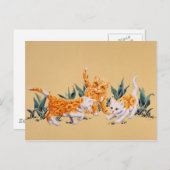 Kitten Spring Briefkaart (Voorkant / Achterkant)