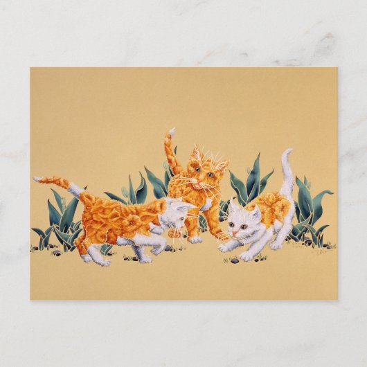 Kitten Spring Briefkaart (Voorkant)