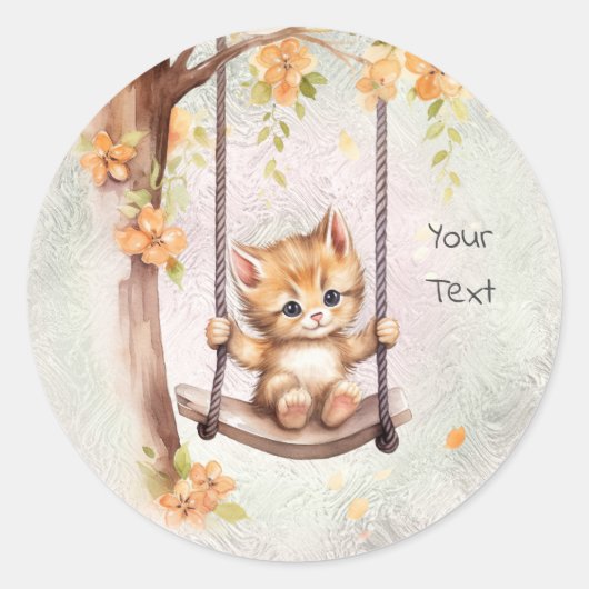 Kitten Swing Sticker (Voorkant)