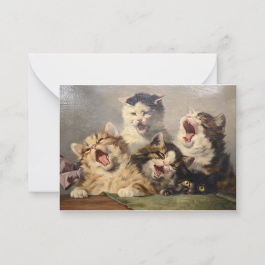 Kitten Symfonie door Julius Adam II Notitiekaartje (Voorkant)