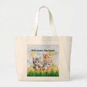 Kitten Theme Jumbo Canvas tas (Voorkant)