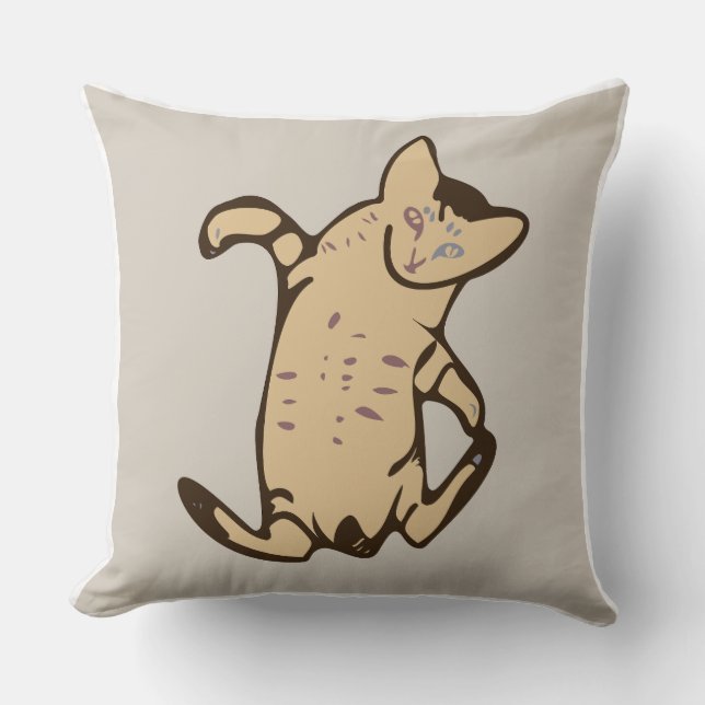 Kitten Throw Pillow Kussen (Voorkant)