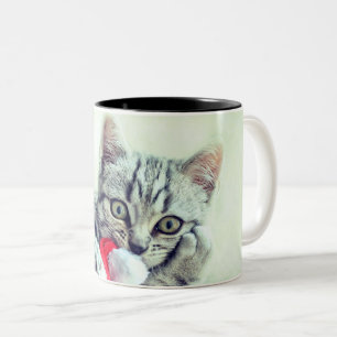 Kitten Tweekleurige Koffiemok