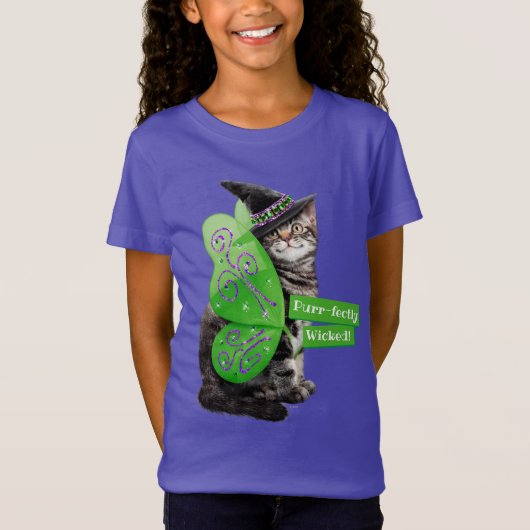 Kitten Witch Fairy T-shirt (Voorkant)