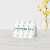 Kittenfrog notecard kaart (Gele Bloem)