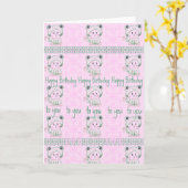 Kittenfrog Verjaardagskaart Kaart (Gele Bloem)