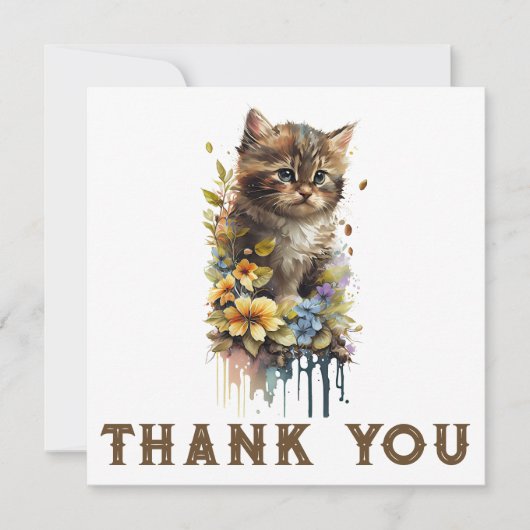 Kittens Bedankkaart (Voorkant)