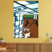 Kittens bij Play Canvas Afdruk (Insitu (Woonkamer))