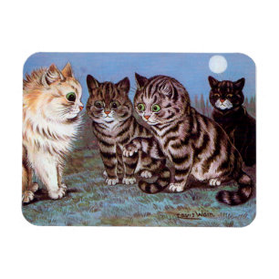 Kittens-bijeenkomst in Moonlight, Louis Wain Magneet
