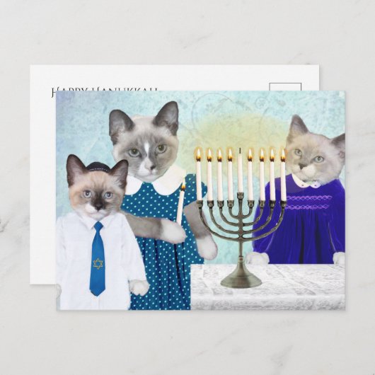 Kittens Chanoeka Briefkaart (Voorkant / Achterkant)