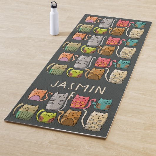 KITTENS , CUTE CATS, CATS DRAWING  YOGAMAT (In situ)