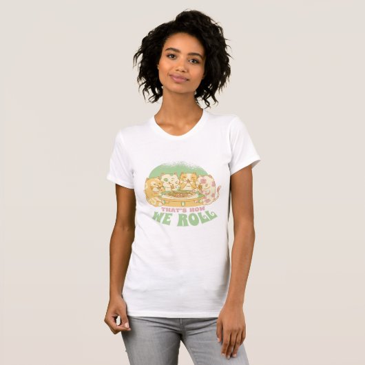 Kittens eet sushi zo dat we T-Shirt draaien (Voorkant volledig)