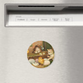 Kittens en Chicks  Paasgroet Magneet (Insitu (Vaatwasser))