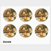 Kittens en Chicks  Paasgroet Ronde Sticker (Vel)