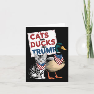 Kittens en eenden voor Trump Cats en eenden voor T Kaart