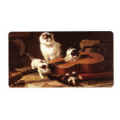 Kittens en Guitar Etiket (Voorkant)