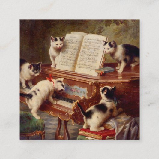 Kittens en Piano Informatiekaartje (Voorkant)