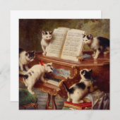 Kittens en Piano Kaart (Voorkant / Achterkant)