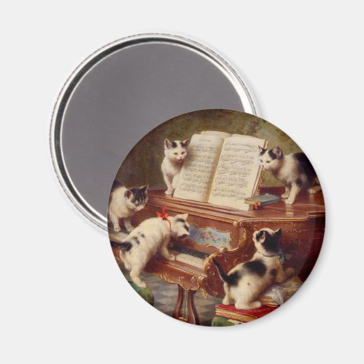 Kittens en Piano Magneet (Voorkant / Achterkant)
