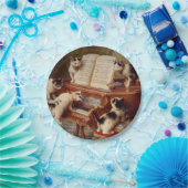 Kittens en Piano Papieren Bordje (Feest)