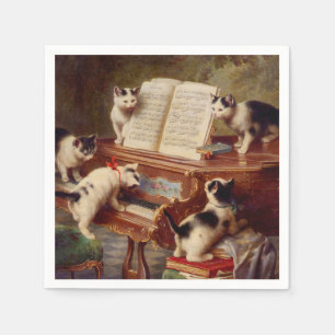 Kittens en Piano Servet