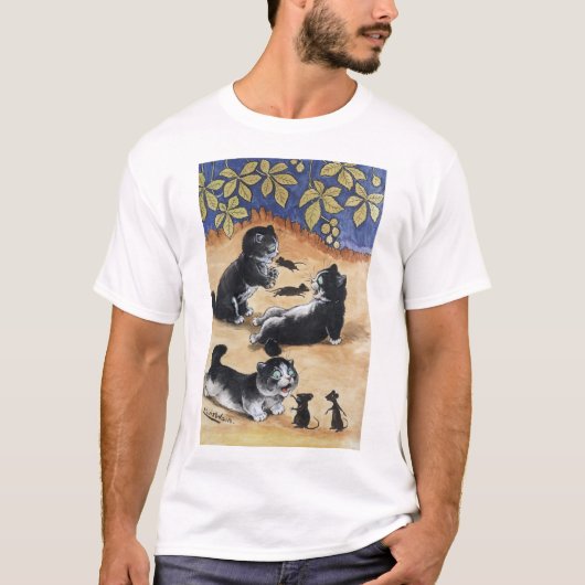Kittens en Rats, Louis Wain T-shirt (Voorkant)