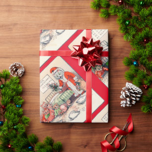 Kittens en Santa Cat, Louis Wain Cadeaupapier