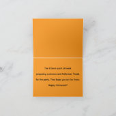 Kittens Halloween carte d'histoire de soirée (Intérieur)