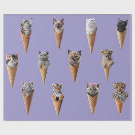 Kittens in Cones Cadeaupapier