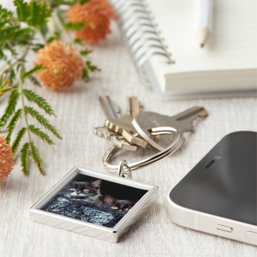 Kittens in container sleutelhanger (Zijkant)