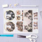  Kittens in de stijl van Helena Maguire Tissuepapier (Craft)