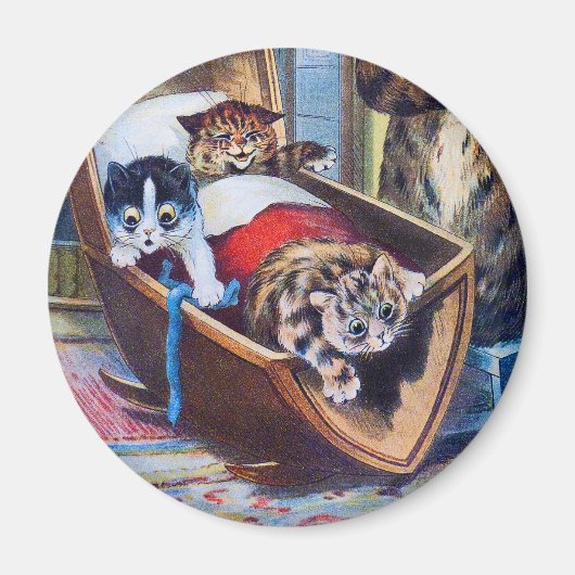 Kittens in de wieg magneet (Voorkant)