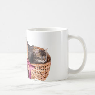 kittens in een mandje koffiemok