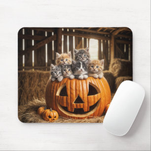 Kittens In een schuur Jack-o-lantern Muismat