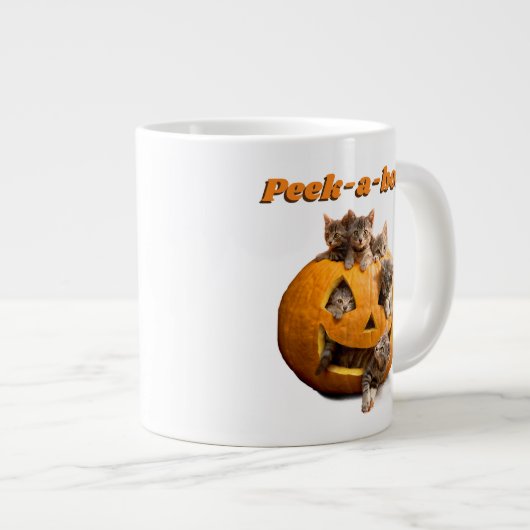 Kittens in Jack-o-Lantern Extra Grote Beker (Voorkant rechts)