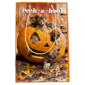 Kittens in Jack-o-Lantern Medium Cadeauzakje (Voorkant)
