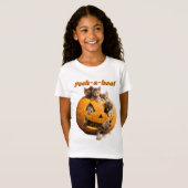 Kittens in Jack-o-Lantern T-shirt (Voorkant volledig)